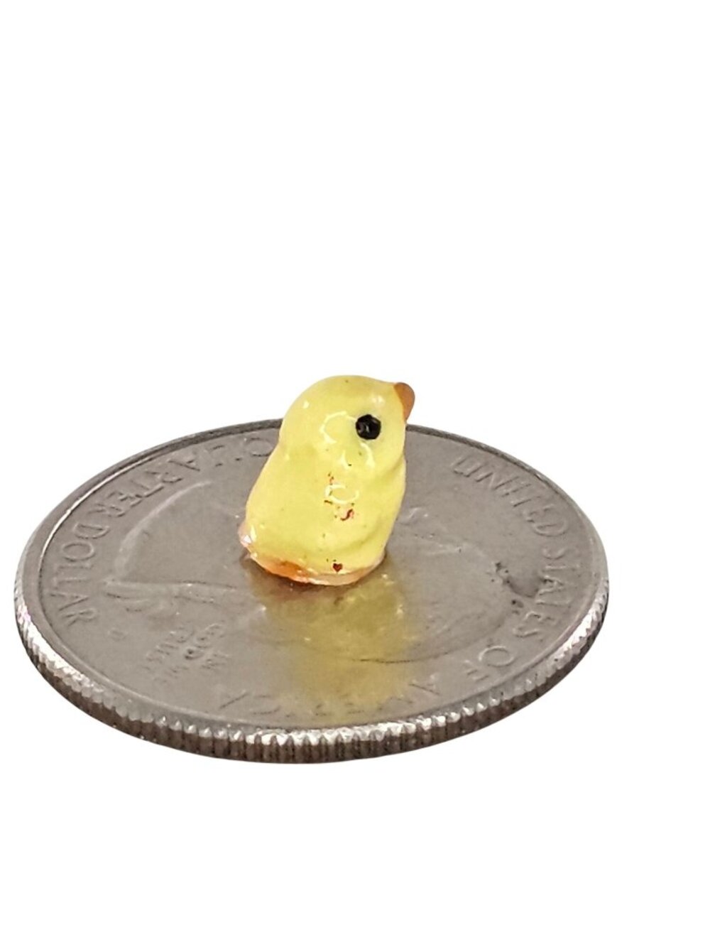 Hagen Renaker Teeny Tiny Chick Baby Chicken Miniature Figurine Yellow Peep